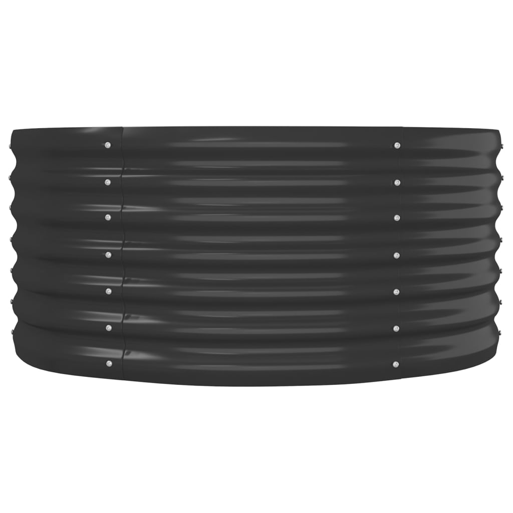 Høybed pulverlakkert stål 152x80x36 cm antrasitt