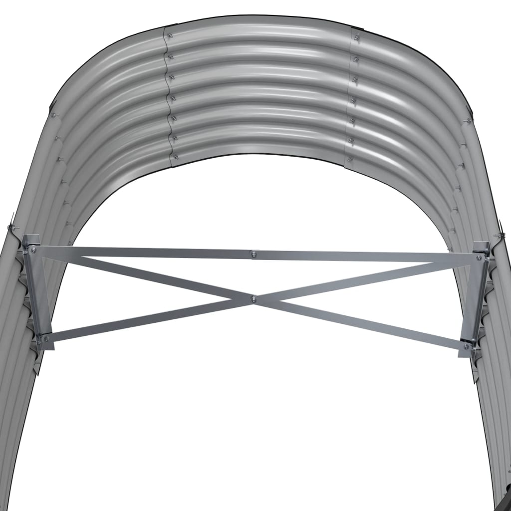 Høybed pulverlakkert stål 152x80x36 cm antrasitt