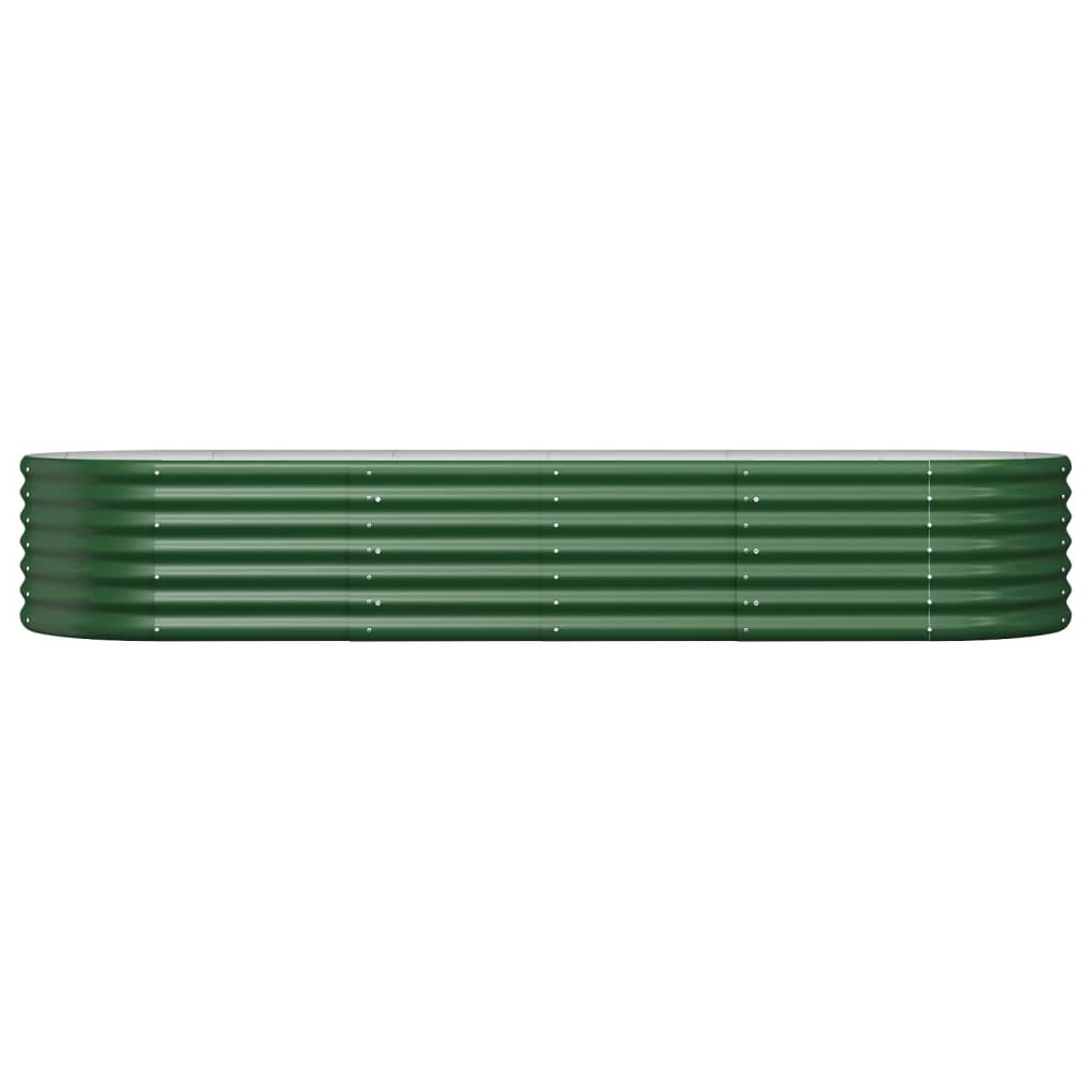 Høybed pulverlakkert stål 224x80x36 cm grønn