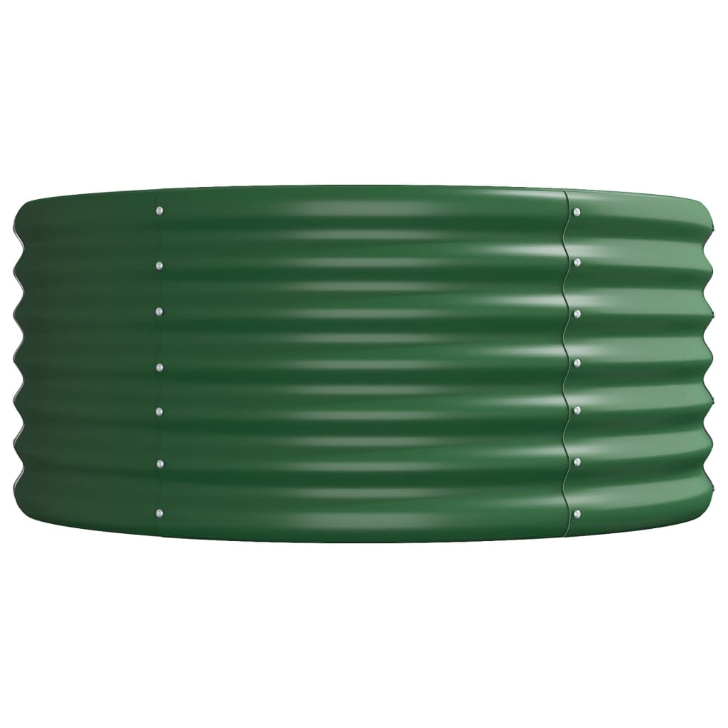 Høybed pulverlakkert stål 224x80x36 cm grønn