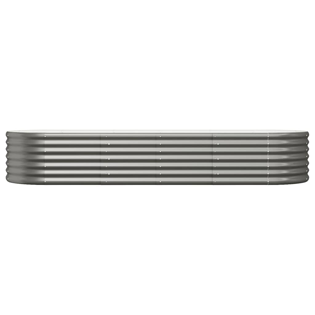 Høybed pulverlakkert stål 224x80x36cm grå