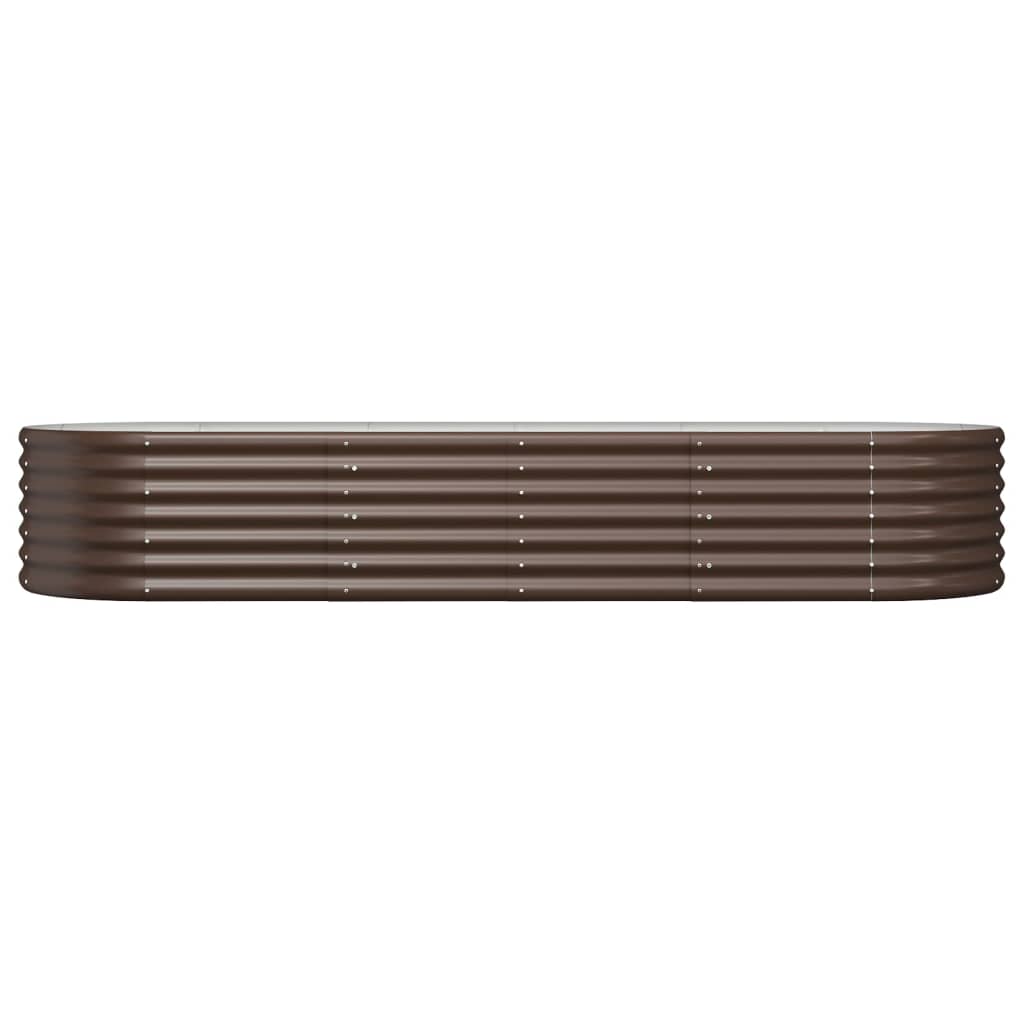 Høybed galvanisert stål 224x80x36 cm brun