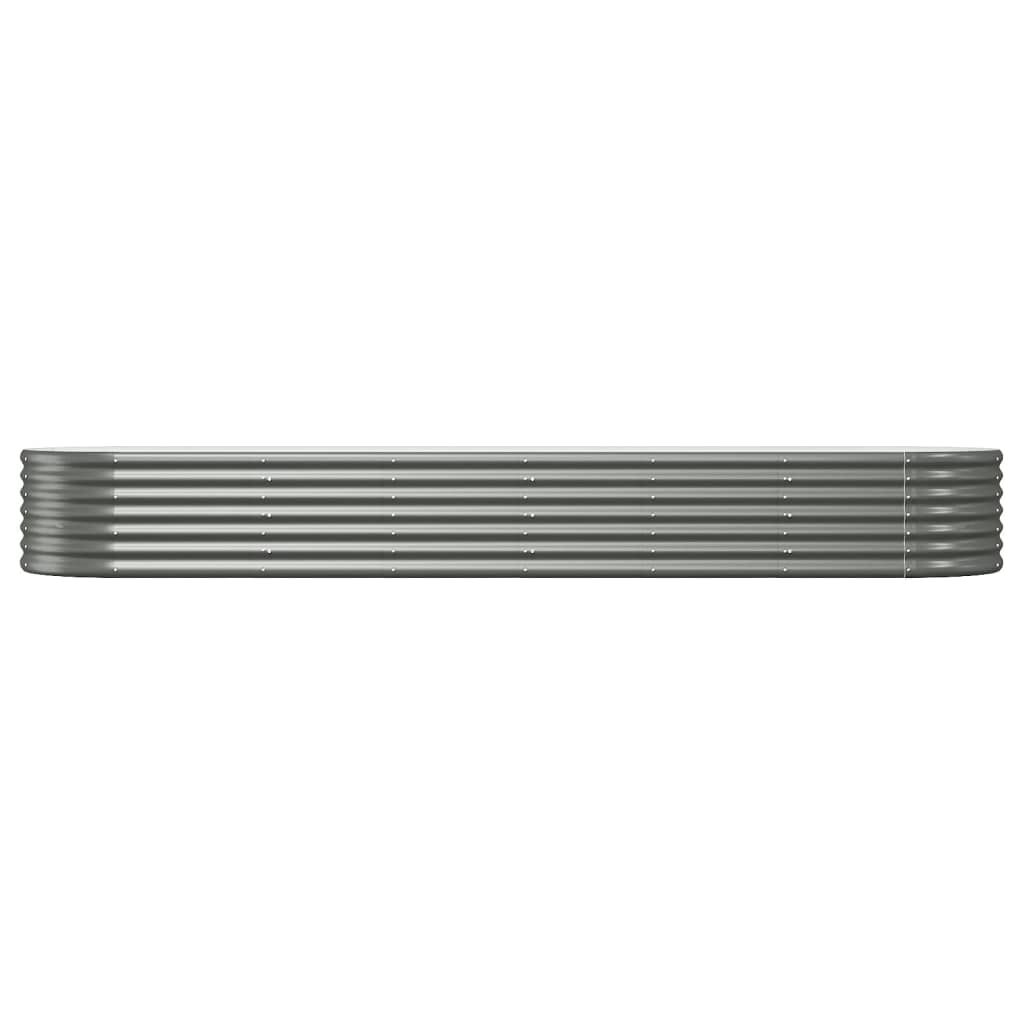 Høybed pulverlakkert stål 296x80x36 cm grå