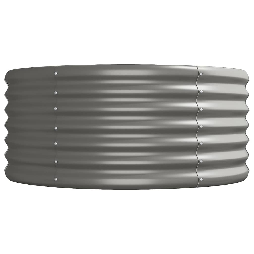 Høybed pulverlakkert stål 296x80x36 cm grå