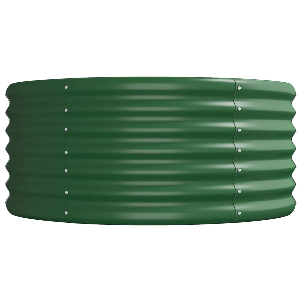 Høybed pulverlakkert stål 440x80x36 cm grønn