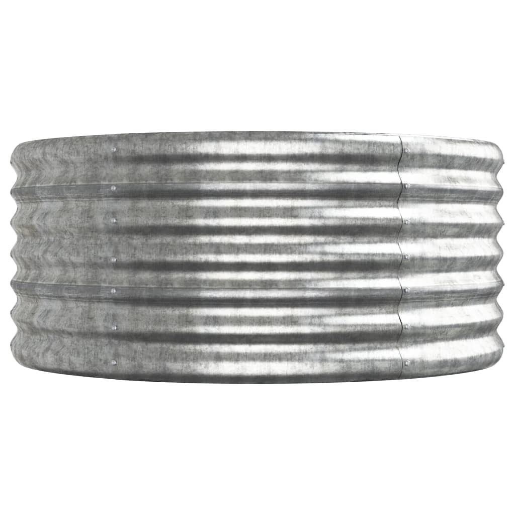 Høybed pulverlakkert stål 512x80x36 cm sølv
