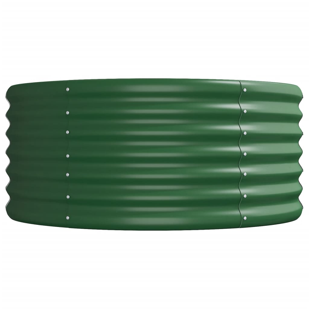 Høybed pulverlakkert stål 620x80x36 cm grønn