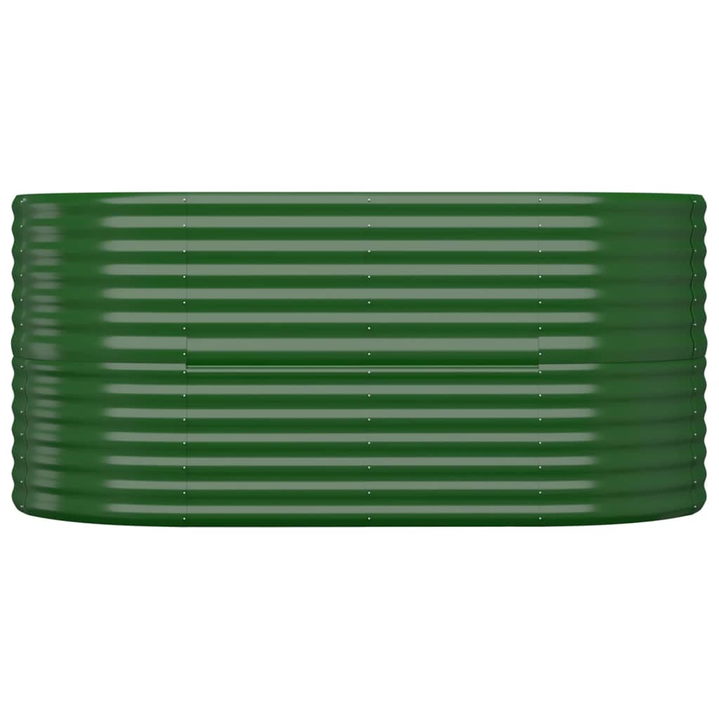 Høybed pulverlakkert stål 152x80x68 cm grønn