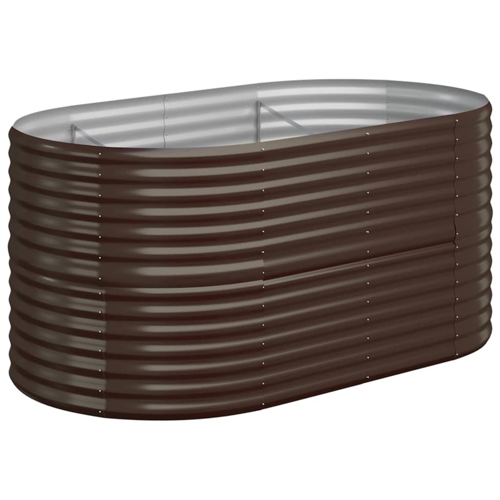 Høybed galvanisert stål 152x80x68 cm brun
