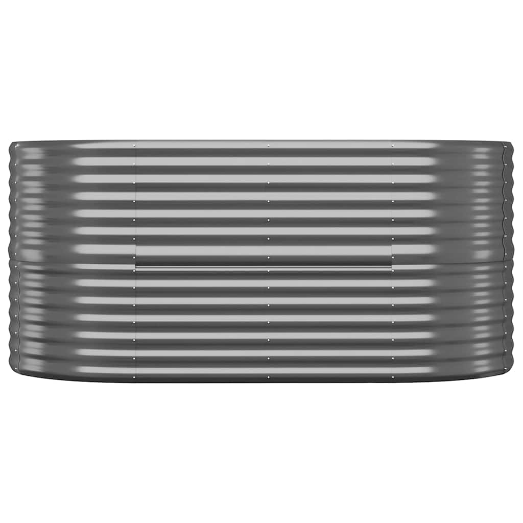 Høybed pulverlakkert stål 152x80x68 cm antrasitt