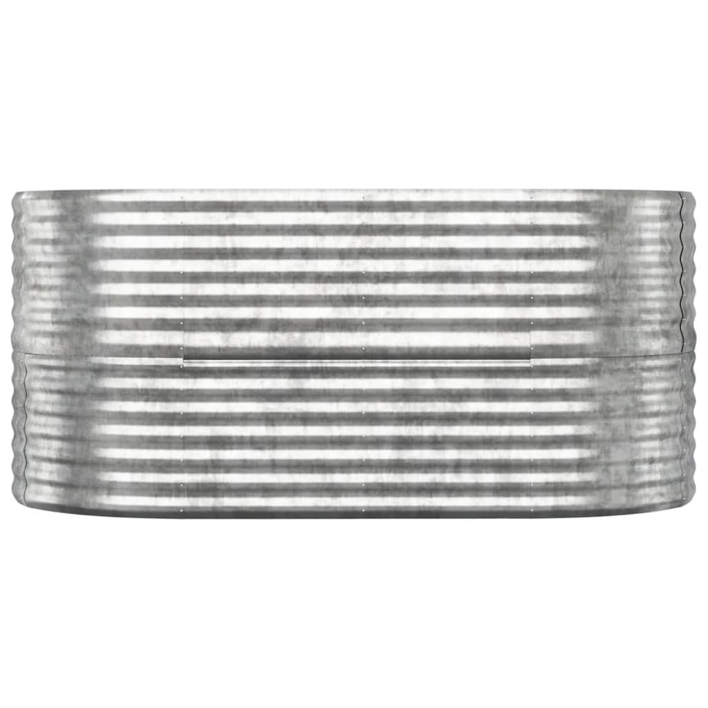 Høybed pulverlakkert stål 152x80x68 cm sølv