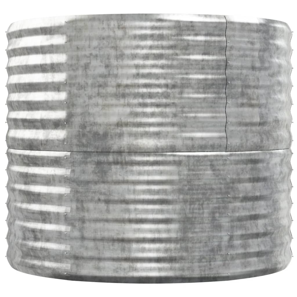 Høybed pulverlakkert stål 152x80x68 cm sølv