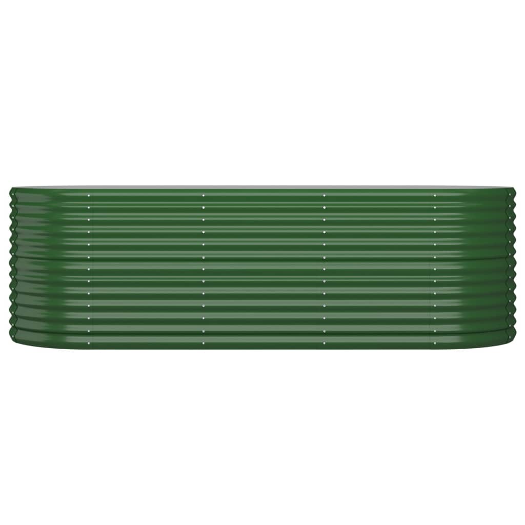 Høybed pulverlakkert stål 224x80x68 cm grønn