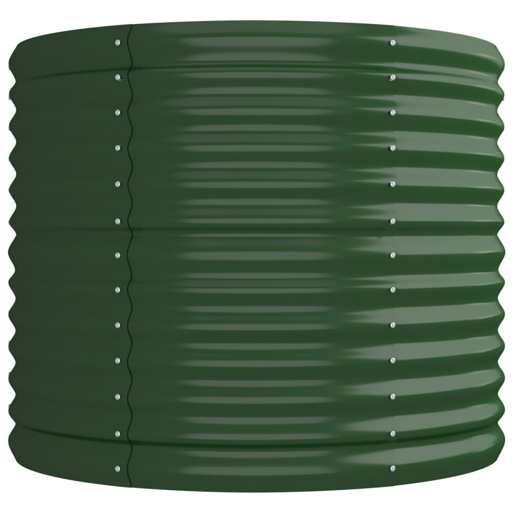 Høybed pulverlakkert stål 224x80x68 cm grønn