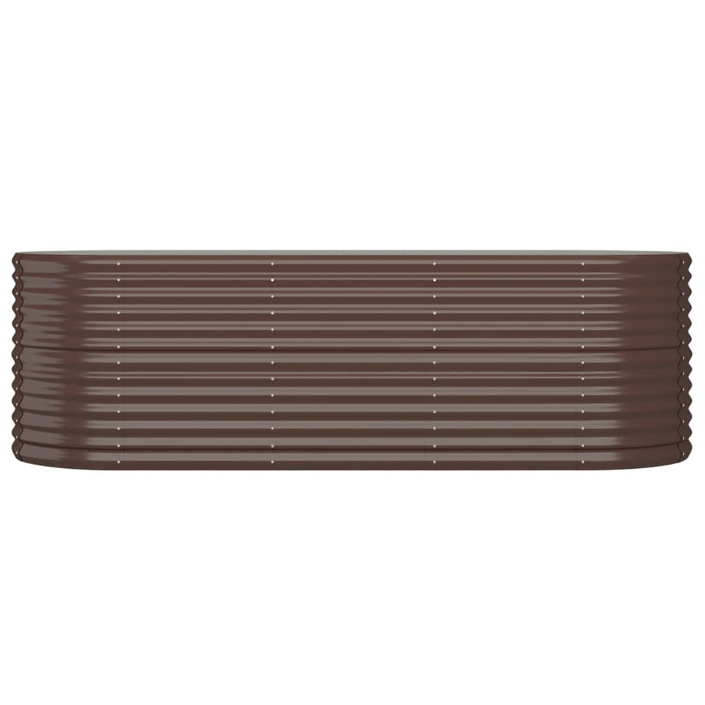 Høybed pulverlakkert stål 224x80x68 cm brun