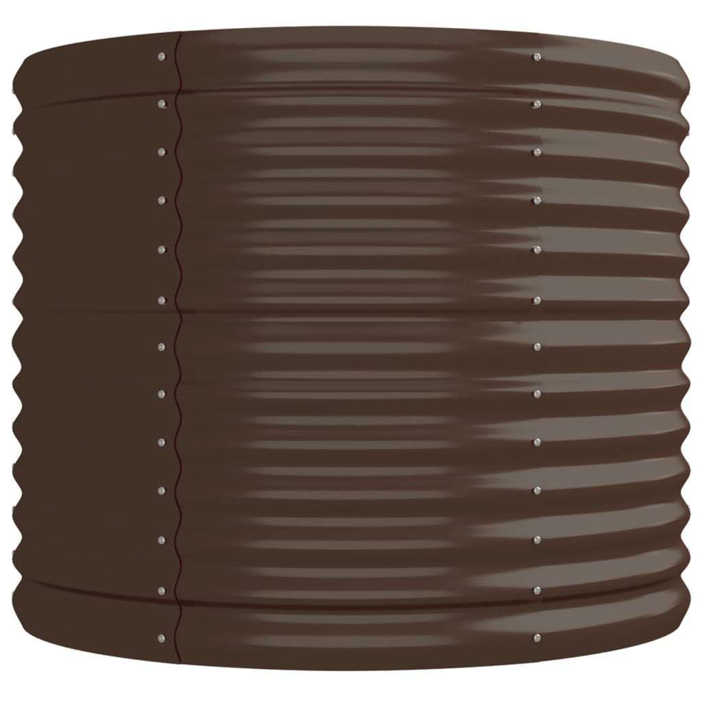 Høybed pulverlakkert stål 224x80x68 cm brun