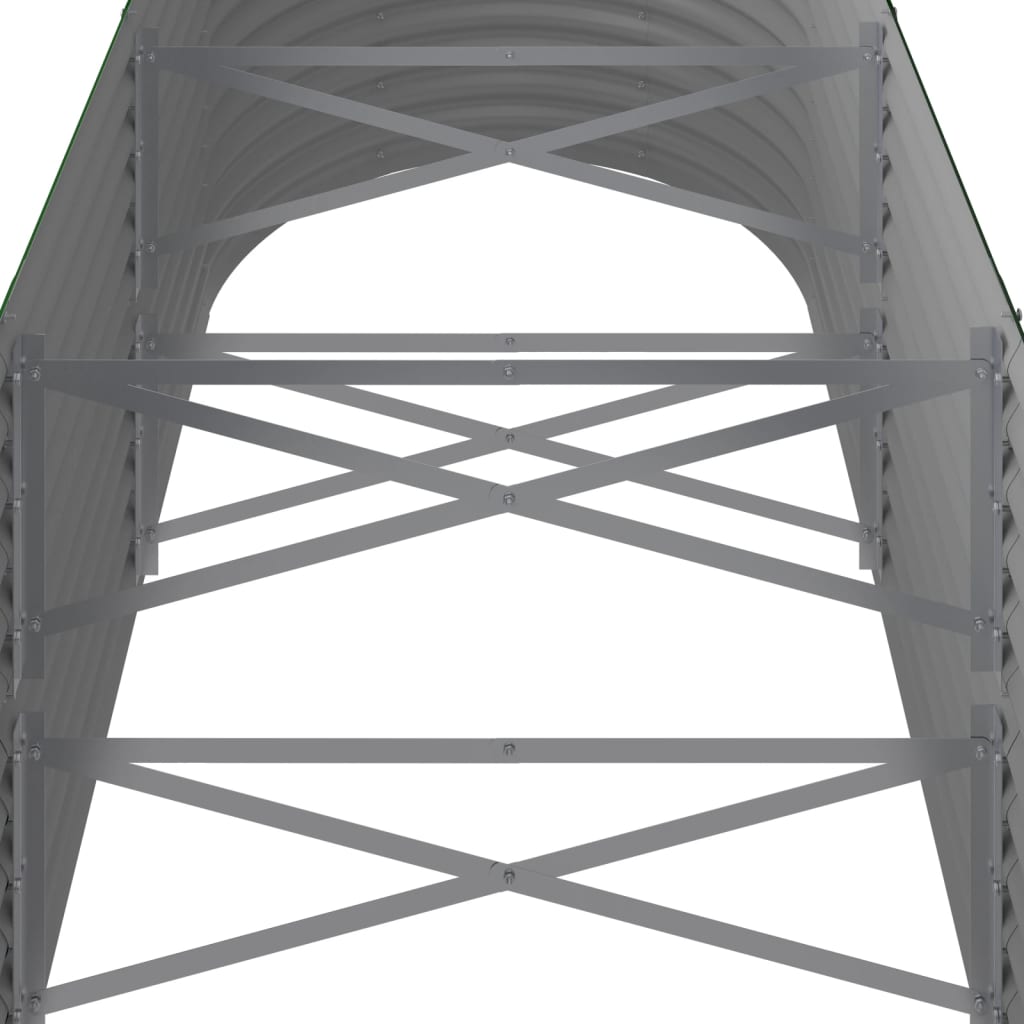 Høybed pulverlakkert stål 296x80x68 cm grønn