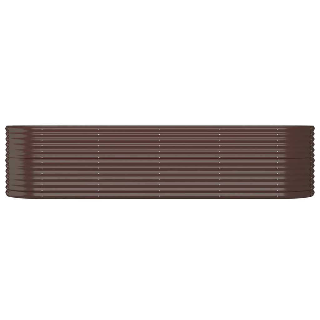 Høybed pulverlakkert stål 296x80x68 cm brun