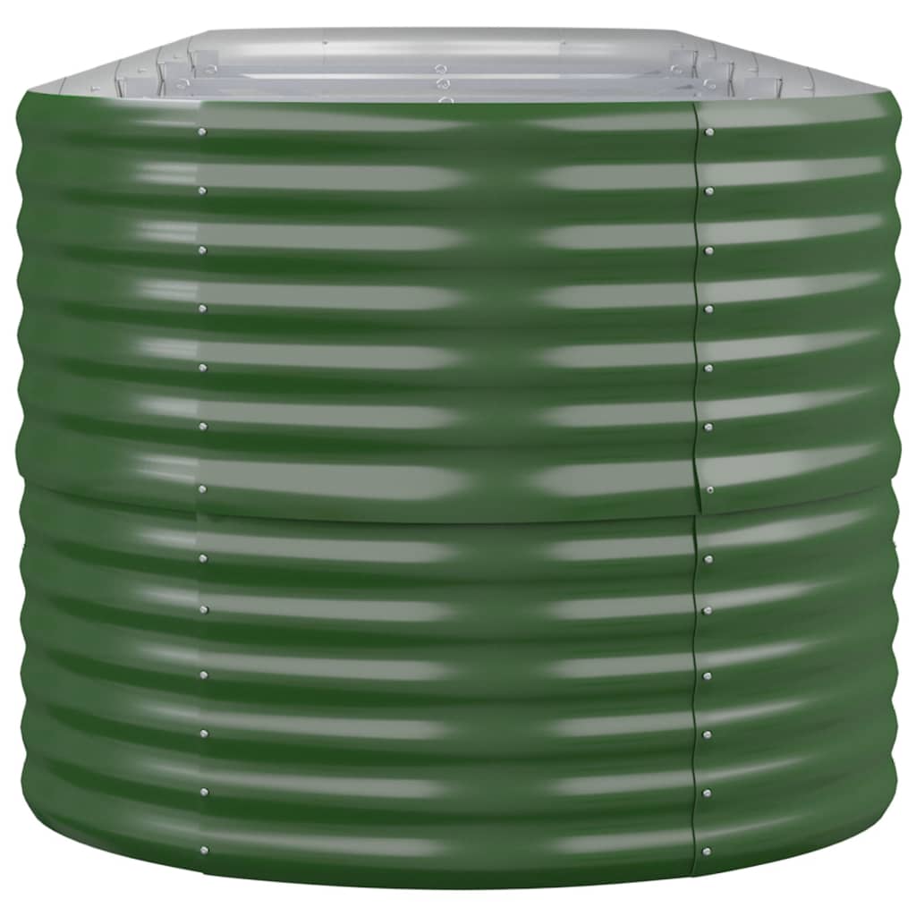Høybed pulverlakkert stål 368x80x68 cm grønn