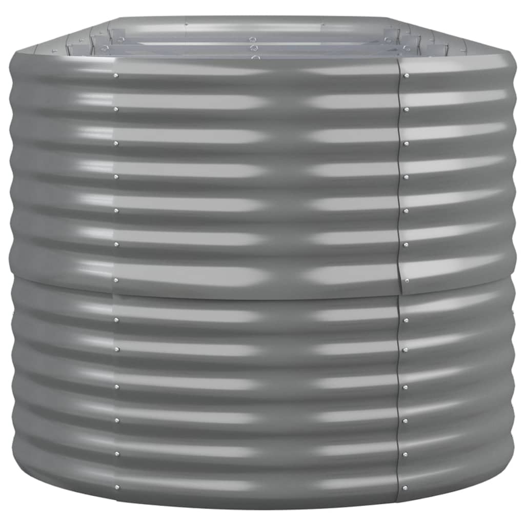 Høybed pulverlakkert stål 368x80x68 cm grå
