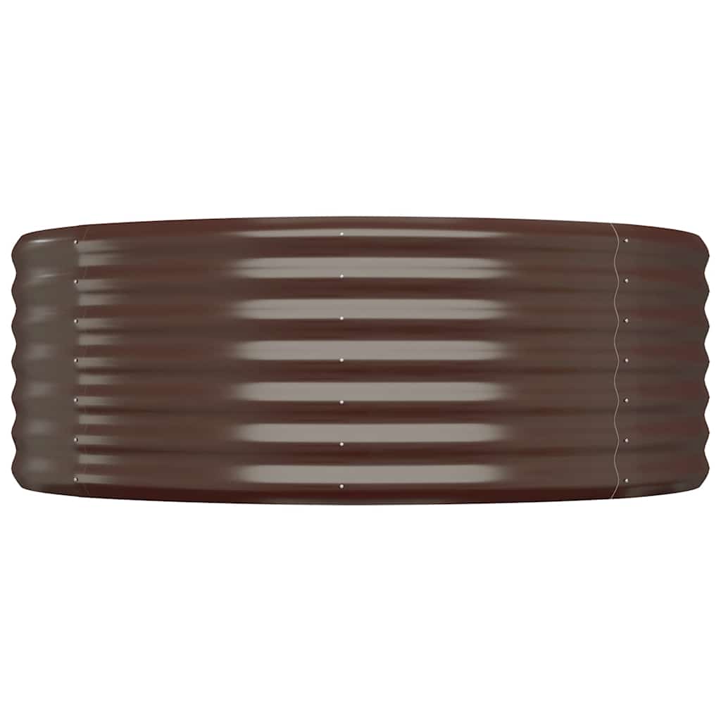 Høybed galvanisert stål 100x100x36 cm brun