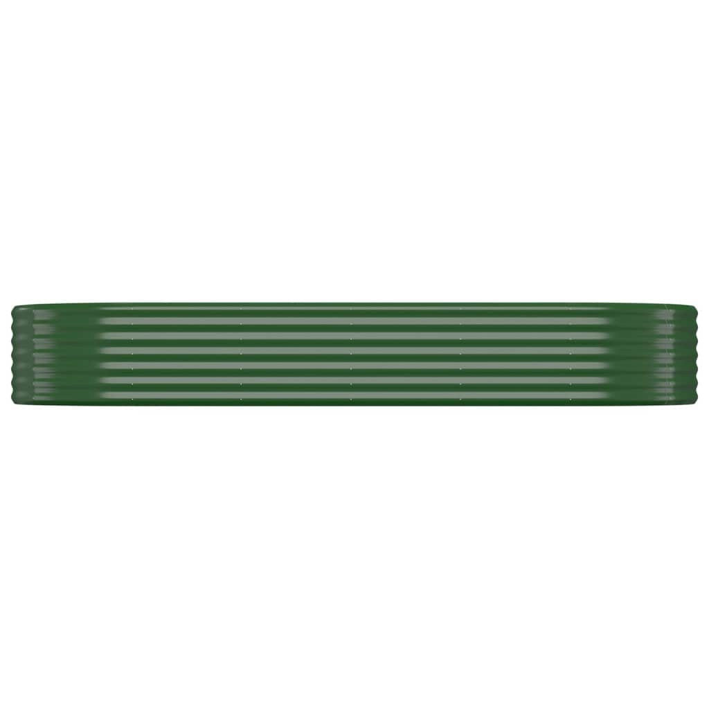 Høybed pulverlakkert stål 249x100x36 cm grønn