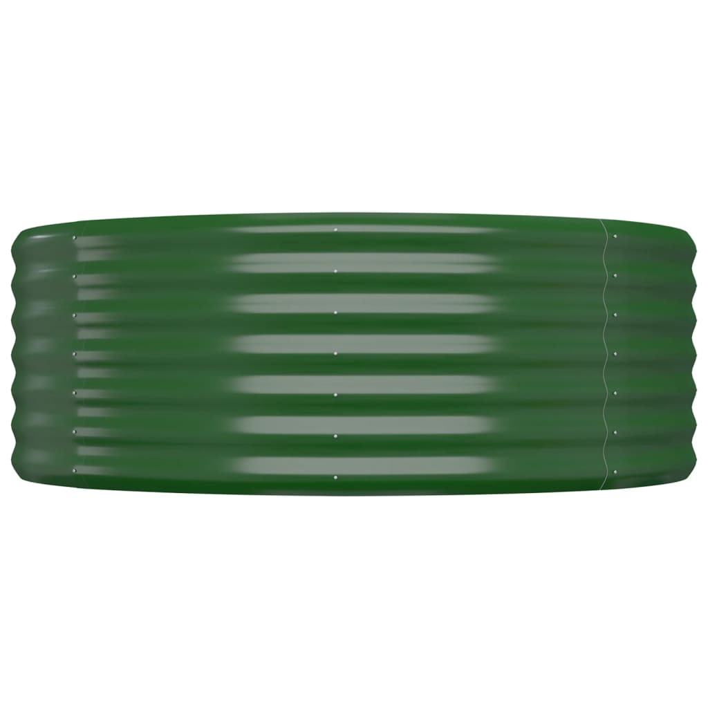 Høybed pulverlakkert stål 249x100x36 cm grønn