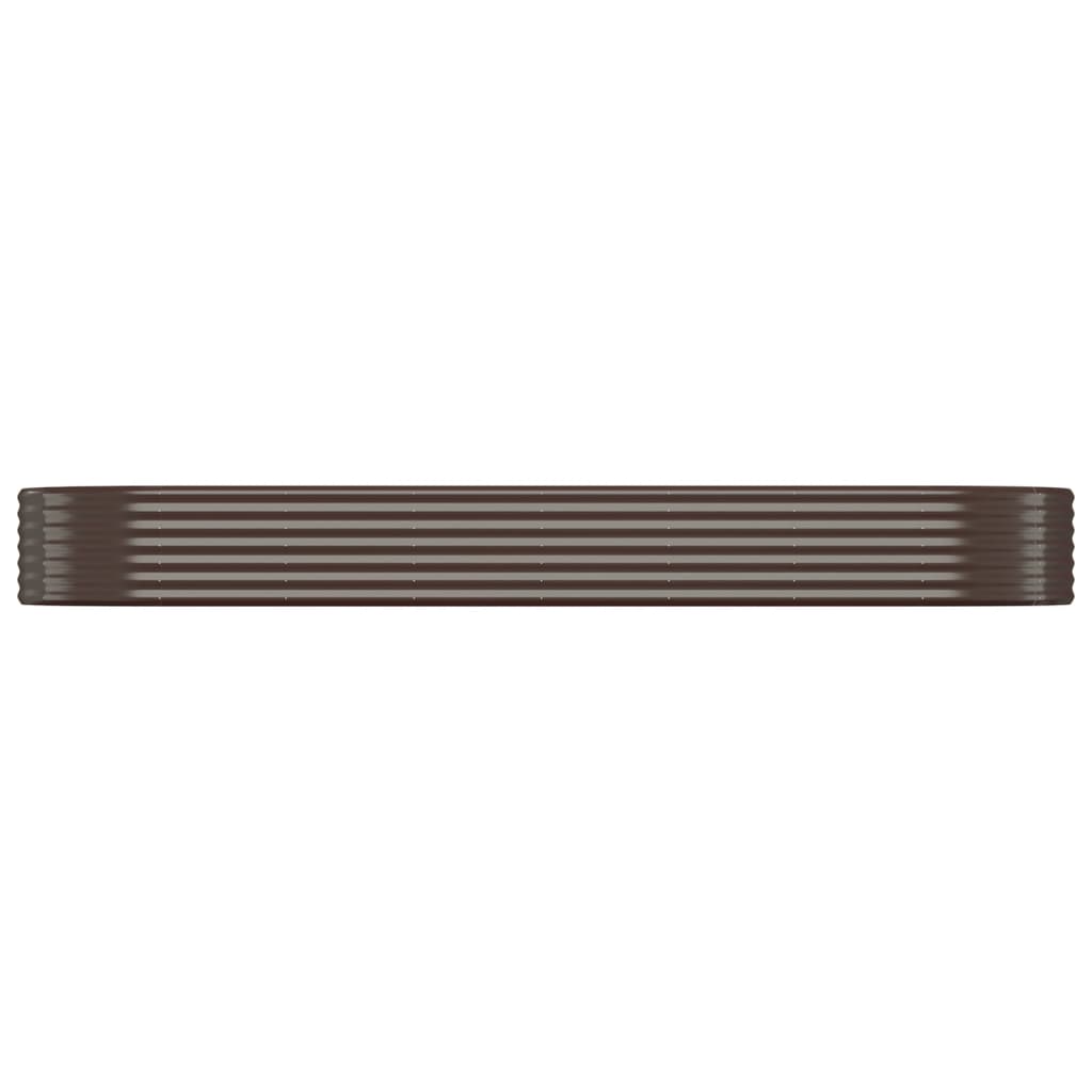 Høybed pulverlakkert stål 322x100x36 cm brun
