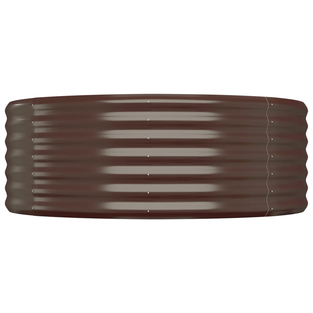 Høybed pulverlakkert stål 322x100x36 cm brun