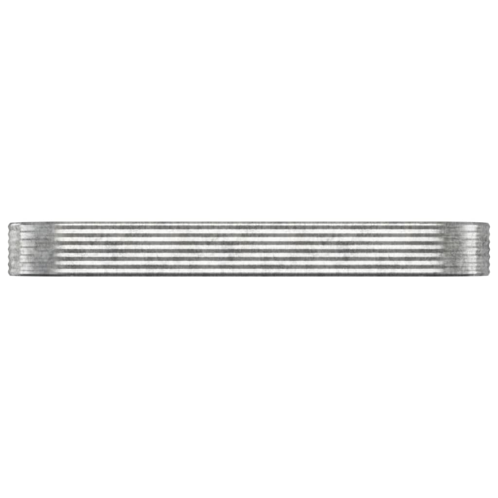 Høybed galvanisert stål 322x100x36 cm sølv