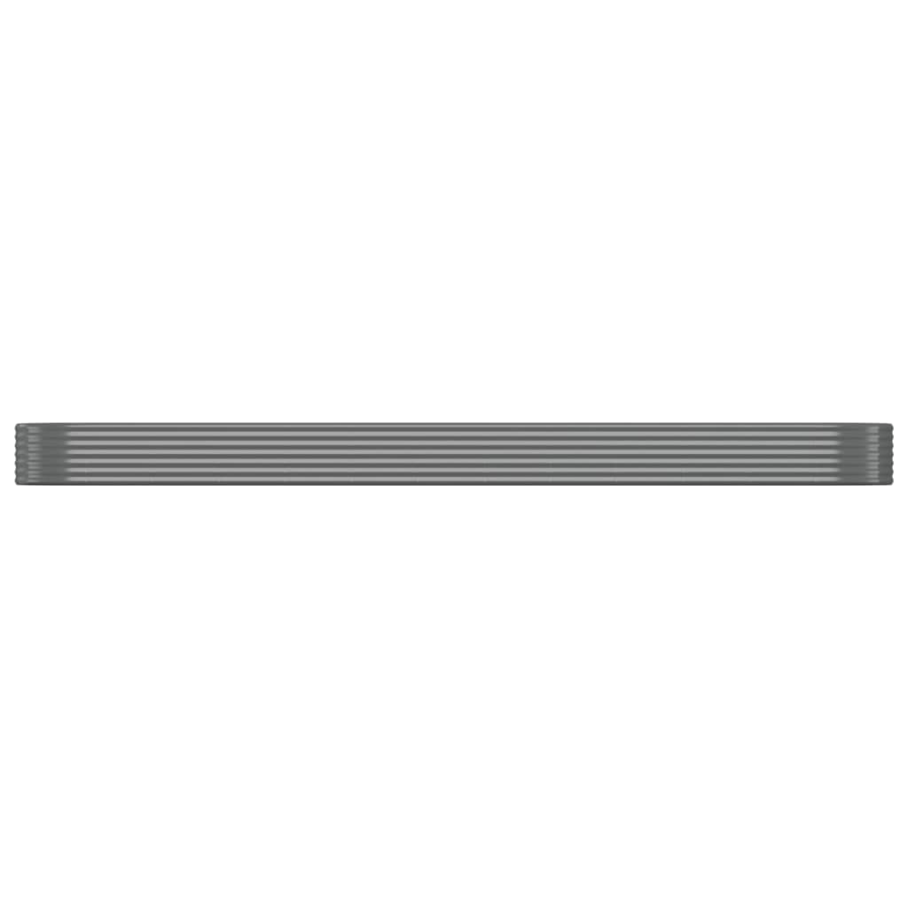 Høybed pulverlakkert stål 507x100x36 cm grå