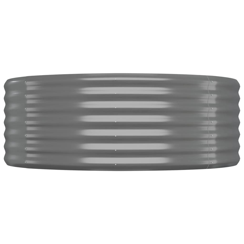 Høybed pulverlakkert stål 507x100x36 cm grå