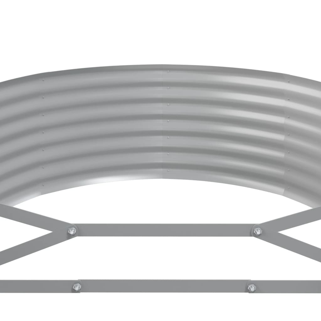 Høybed pulverlakkert stål 507x100x36 cm grå