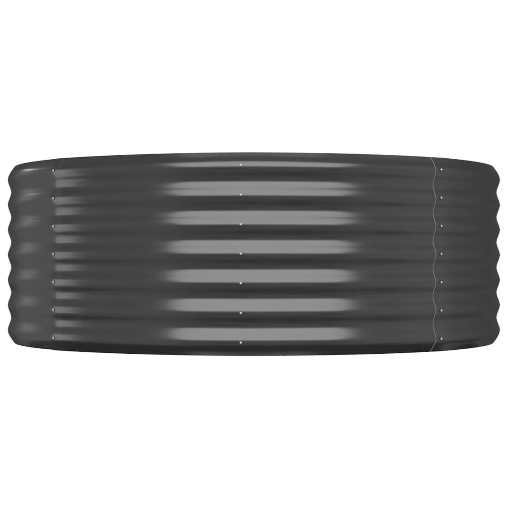 Høybed pulverlakkert stål 507x100x36 cm antrasitt
