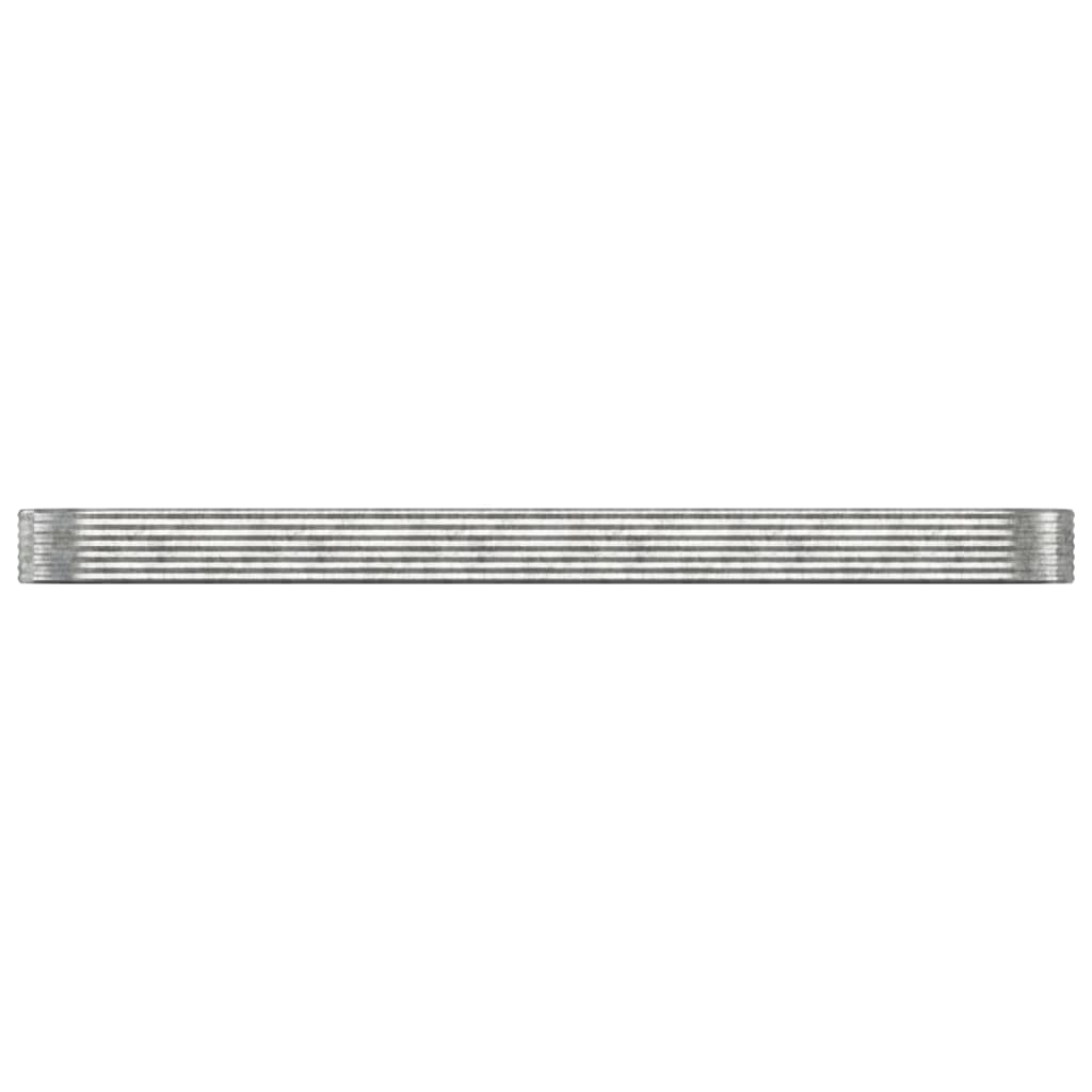 Høybed pulverlakkert stål 507x100x36 cm sølv