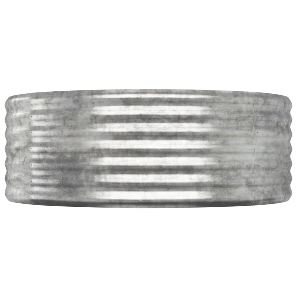 Høybed pulverlakkert stål 507x100x36 cm sølv