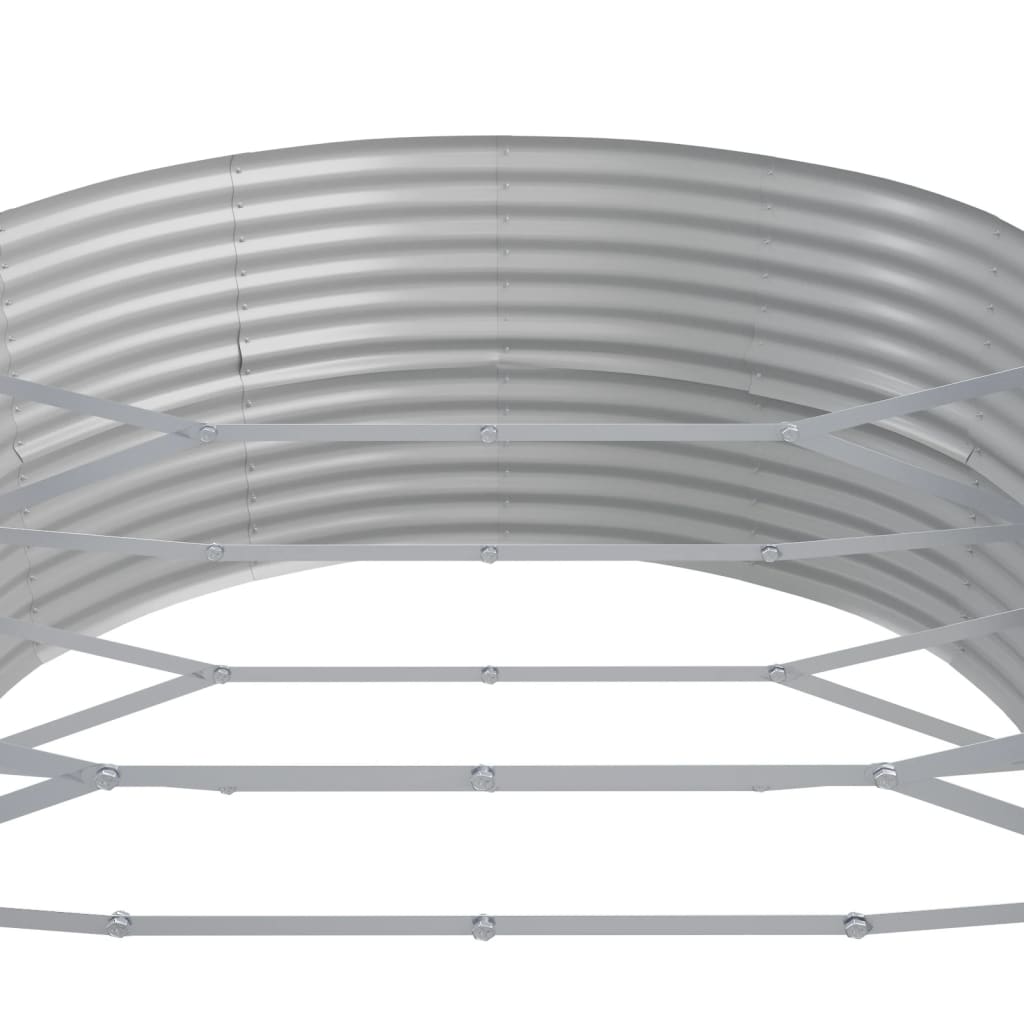 Høybed pulverlakkert stål 544x100x36 cm antrasitt