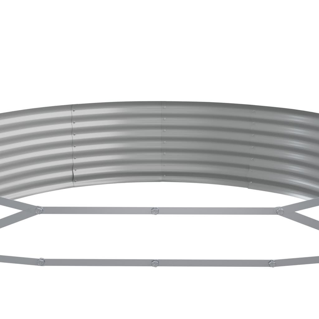 Høybed pulverlakkert stål 523x140x36cm sølv
