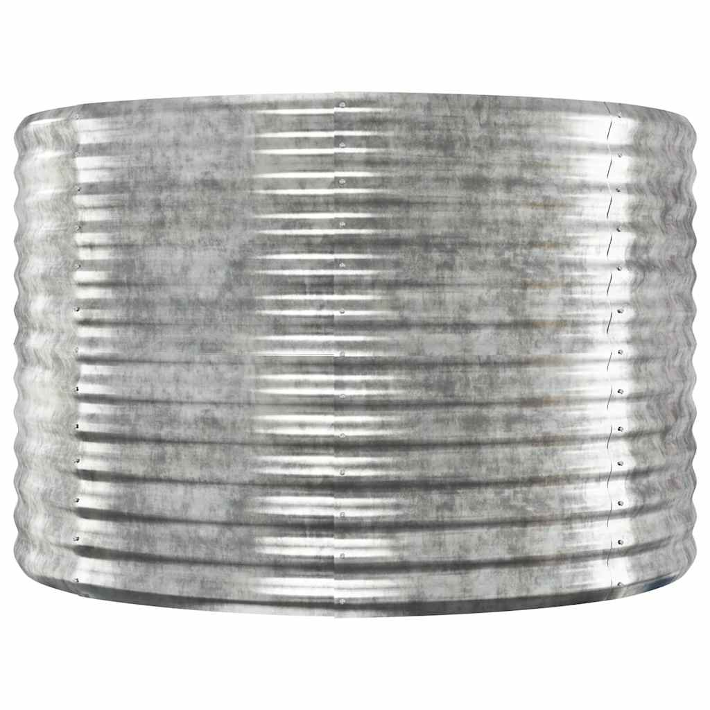 Høybed galvanisert stål 100x100x68 cm sølv