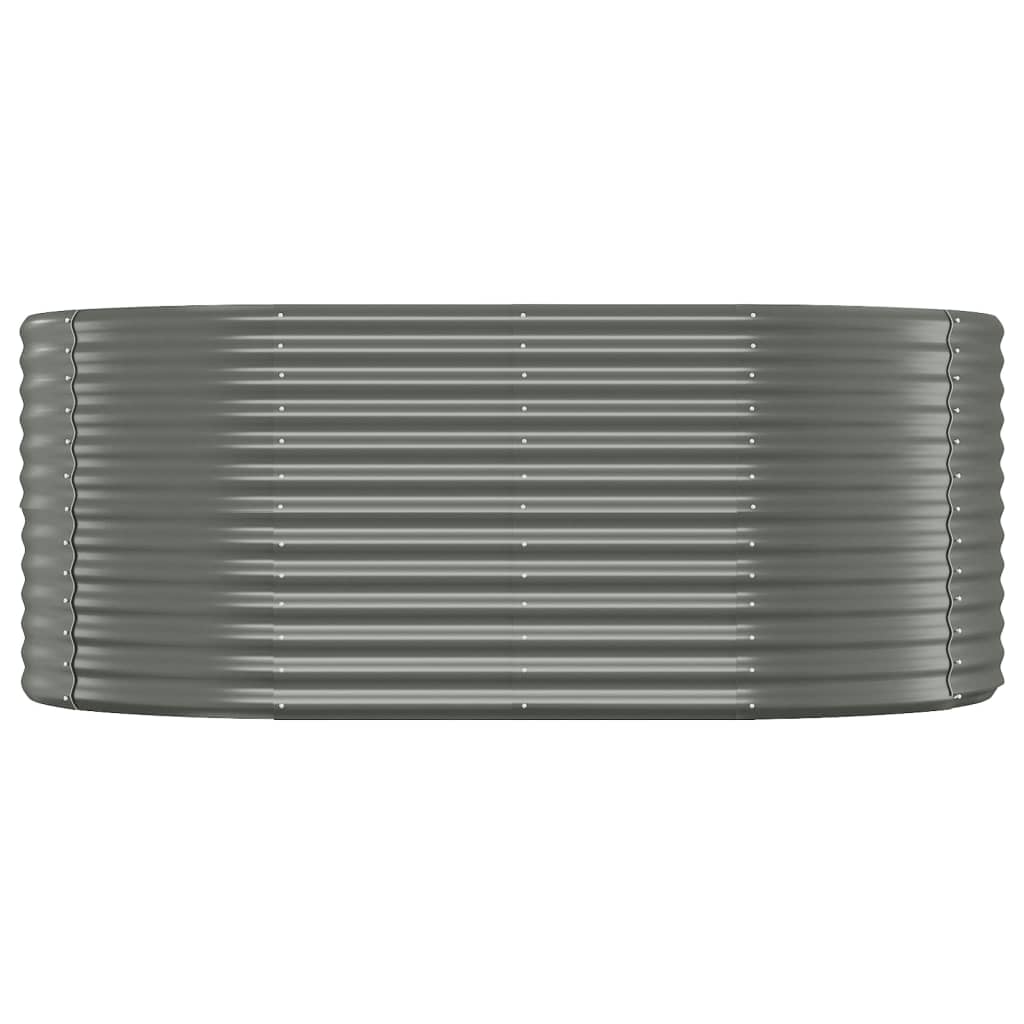 Høybed pulverlakkert stål 175x100x68 cm grå