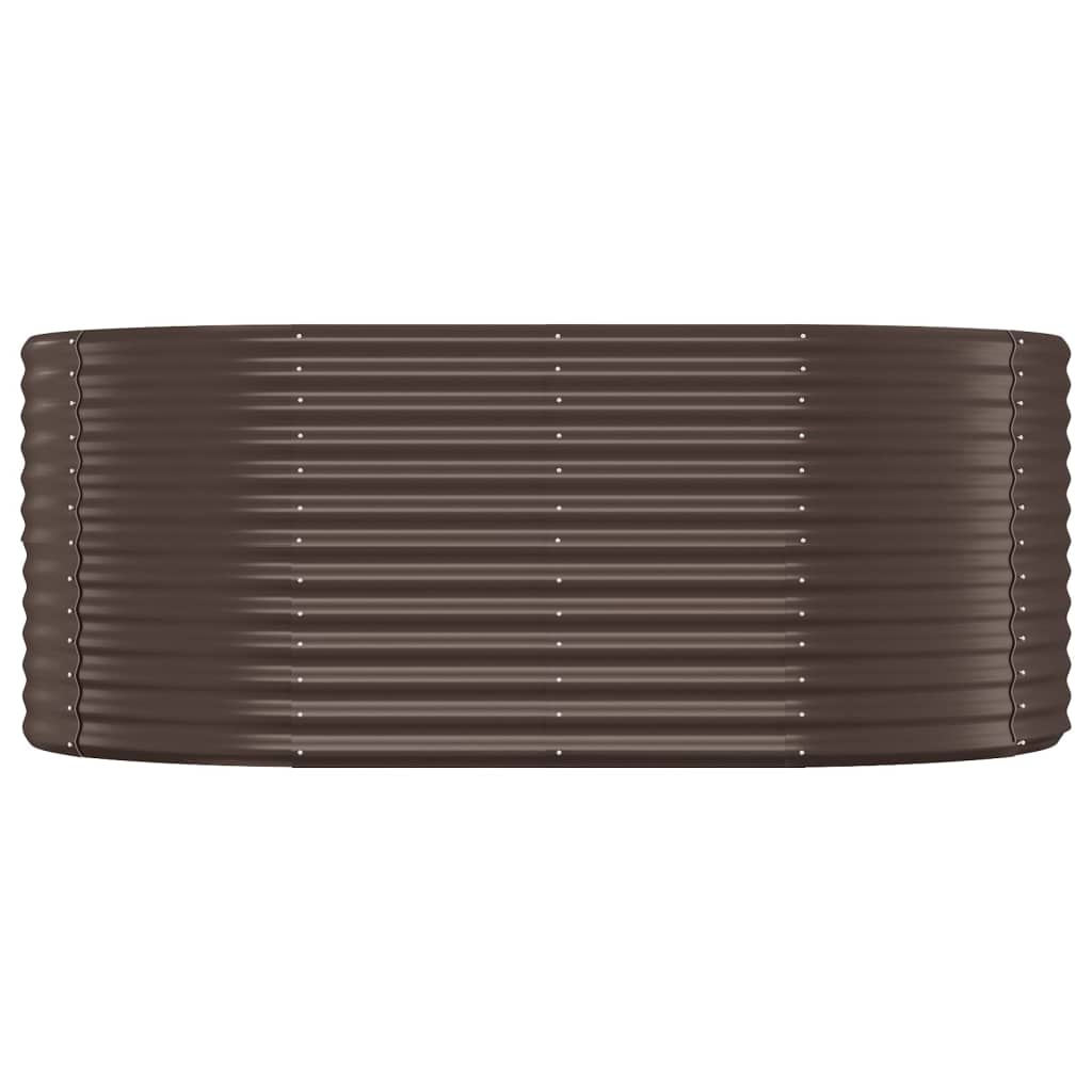 Høybed pulverlakkert stål 175x100x68 cm brun