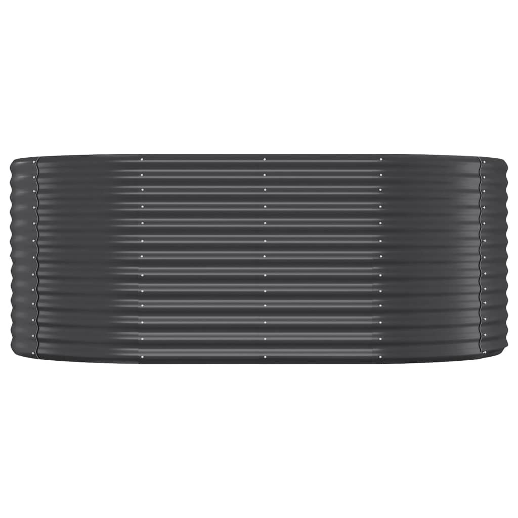 Høybed pulverlakkert stål 175x100x68 cm antrasitt