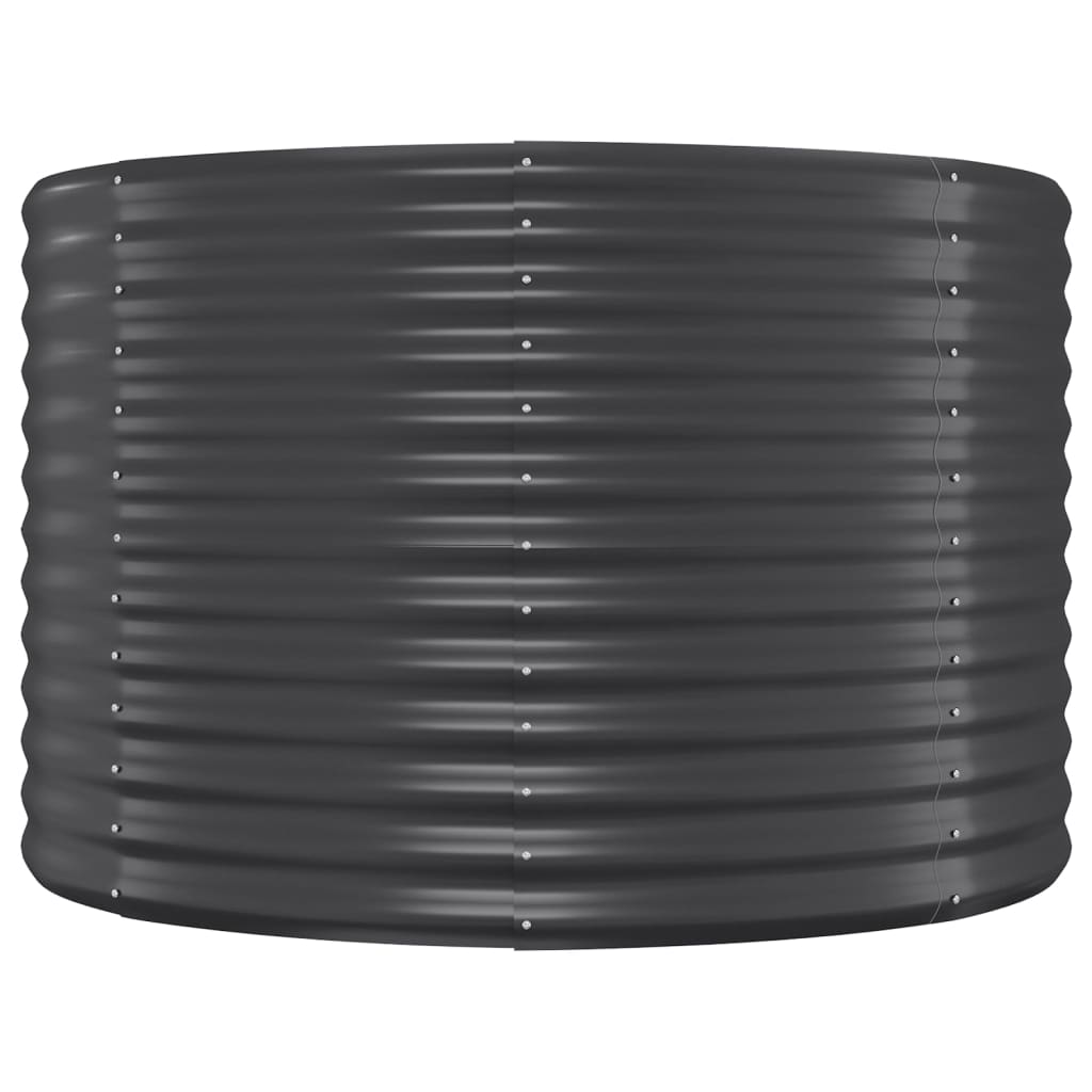 Høybed pulverlakkert stål 175x100x68 cm antrasitt