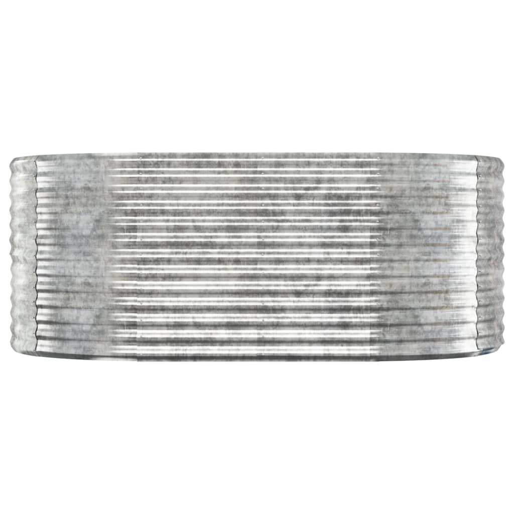 Høybed galvanisert stål 175x100x68 cm sølv