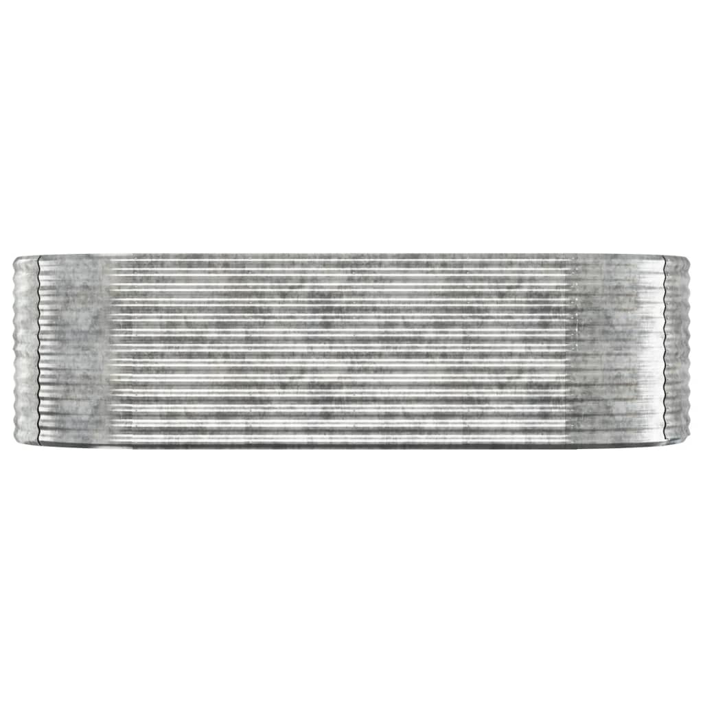 Høybed galvanisert stål 249x100x68 cm sølv