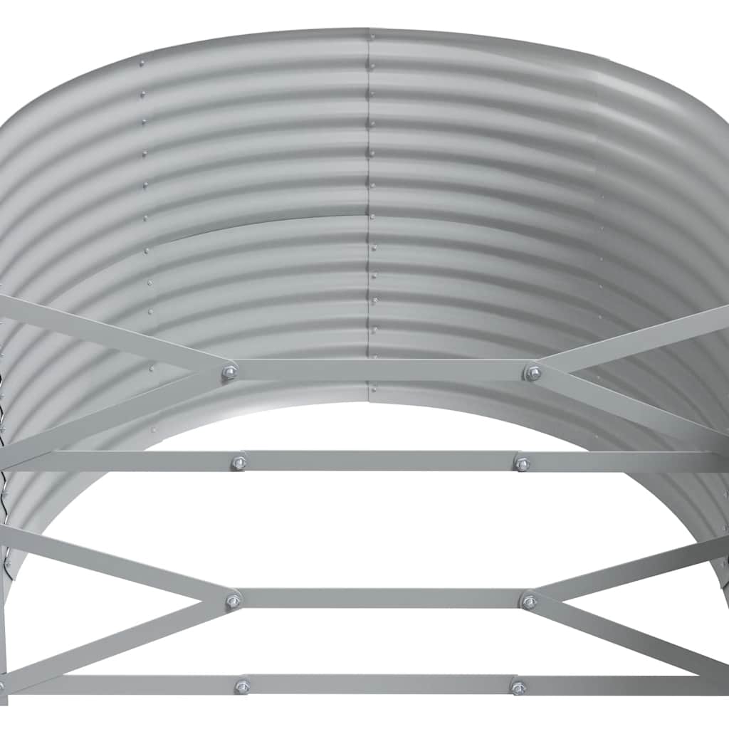 Høybed galvanisert stål 322x100x68 cm antrasitt