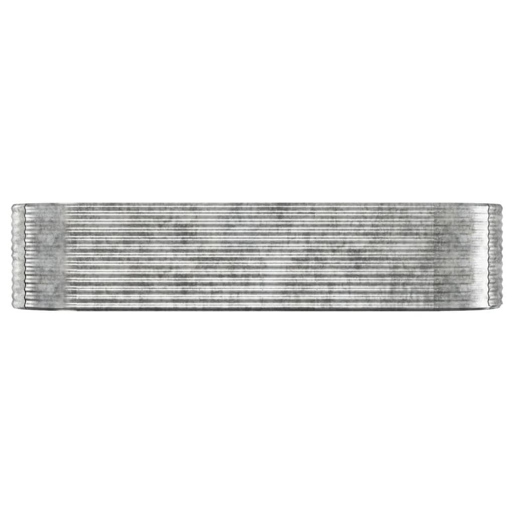 Høybed galvanisert stål 322x100x68 cm sølv