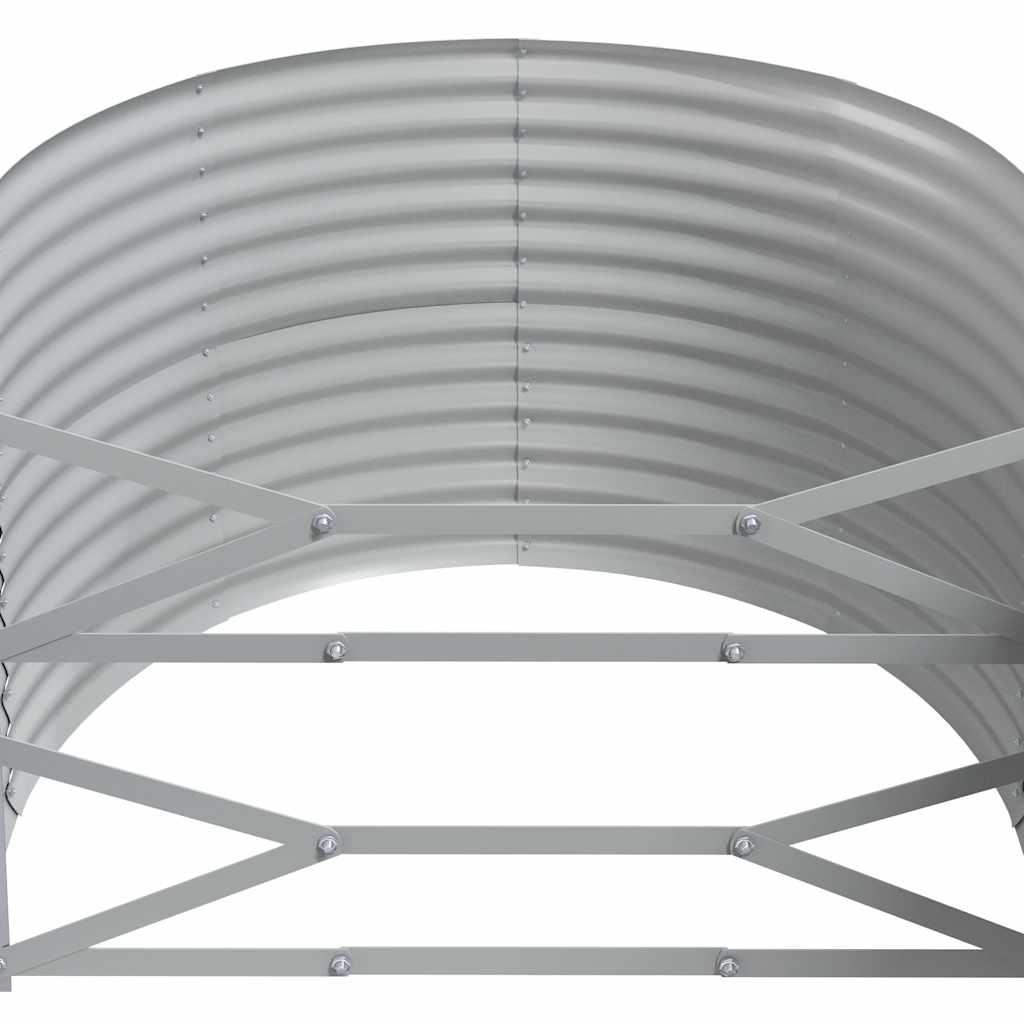 Høybed galvanisert stål 396x100x68 cm antrasitt