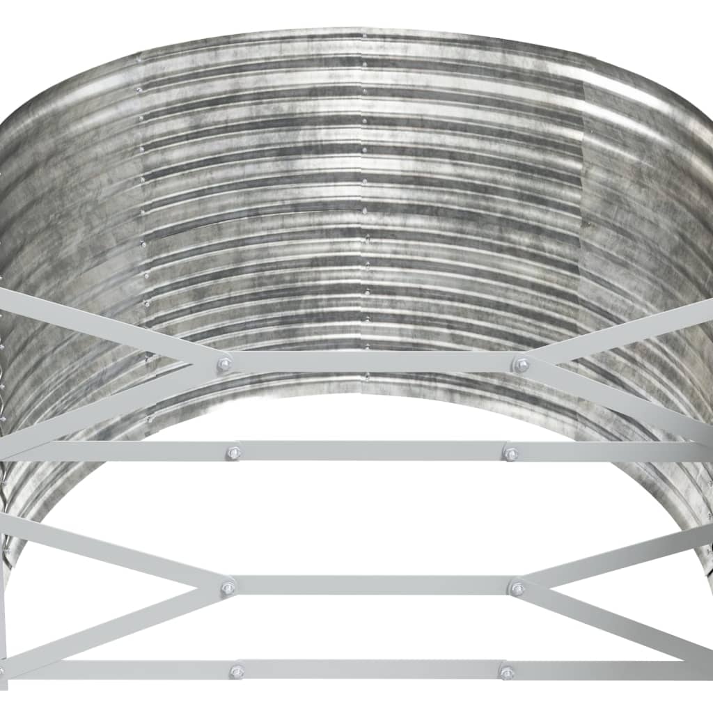 Høybed galvanisert stål 396x100x68 cm sølv
