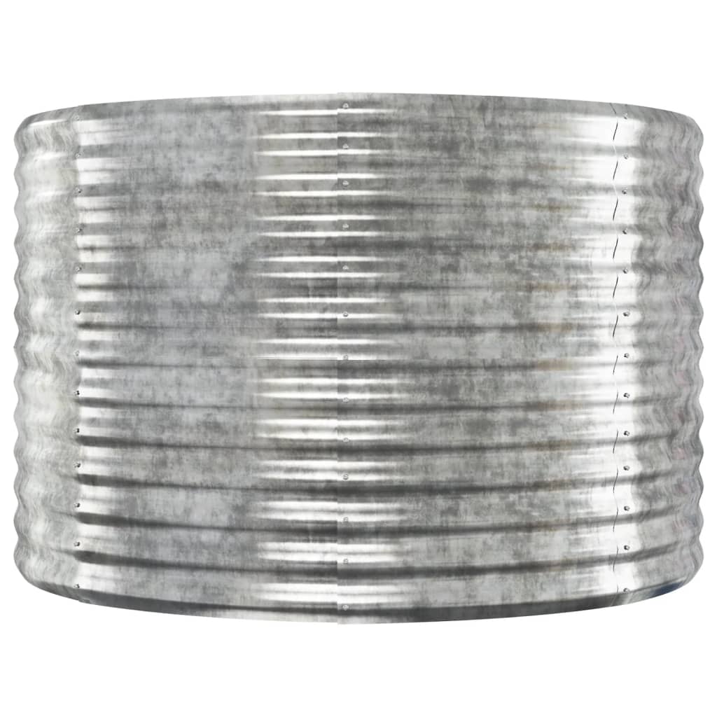 Høybed sølv 507x100x68 cm pulverlakkert stål